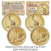 American Innovation PENNSYLVANIA 2019 One-Dollar 2-Coin P & D Set w/CAPSULES COA