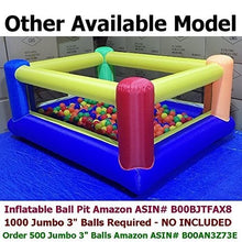 Load image into Gallery viewer, My Balls Pack of 500 Jumbo 3&quot; Blue Color Ball Pit Balls - Air-Filled Crush-Proof in 5 Colors Phthalate Free BPA Free PVC Free
