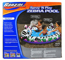 Load image into Gallery viewer, Banzai Spray N Play Zebra Splash Pool Inflatable Swimming Water
