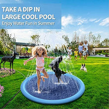 Load image into Gallery viewer, Splash Pad for Dogs,59&quot; Non-Slip Splash Pad Dog Kids Sprinkler,Outdoor Water Play Sprinklers for Kids
