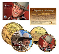 John Wayne Iowa Quarter & JFK Half Dollar U.S. 2-Coin Set Officially Licensed - Special Price