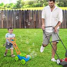 Load image into Gallery viewer, ArtCreativity Bubble Lawn Mower - Electronic Bubble Blower Machine - Fun Bubbles Blowing Push Toys for Kids - Bubble Solution Included - Birthday Gift for Boys, Girls, Toddlers
