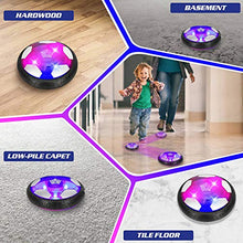 Load image into Gallery viewer, Kids Toys Hover Soccer Ball Set with 2 Goals, Fixget Rechargeable USB Floating Air Soccer with LED Light and Upgraded Bumper, Perfect Time Killer for Boys Girls Indoor Games Birthday Christmas Party
