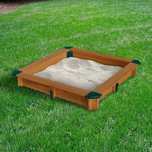 Load image into Gallery viewer, Gorilla Playsets 02-3017 Interlocking Sandbox, Wood, Square, 45.5&quot;&quot; W x 45.5&quot;&quot; D x 8&quot;&quot; H, Brown
