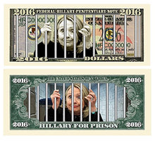 Load image into Gallery viewer, 100 Limited Edition Hillary For Prison 2016 Dollar Bills with Bonus Thanks a Million Gift Card Set
