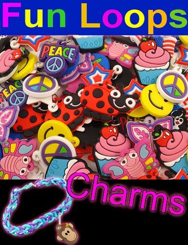 12 Pack of Charms For Rubberband Loom Bracelets