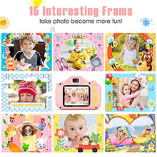 Load image into Gallery viewer, VATENIC Kids Camera Toys for 3 4 5 6 7 8 Year Old Birthday 2 Inch1080P Toddler Camera Portable Children Digital Video Camera for 3-10 Year Old kid with 32GB SD Card (Pink)
