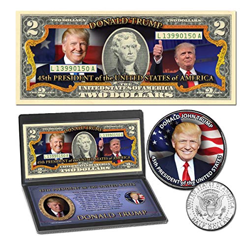 President Donald Trump 2020 Genuine $2 Bill and Coin Set - 45th President