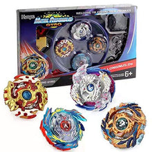 Load image into Gallery viewer, HVOPS Bey Gyros 4 Pieces Pack, Battling Top Battle Burst High Performance Set, Birthday Party School Gift Idea Toys for Boys Kids Children Age 6+
