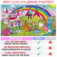 Load image into Gallery viewer, ALEX Art, Giant Coloring Poster - Princess Huge Posters to Color - Large Coloring Poster for Wall - Coloring Posters for Kids - Giant Coloring Pages - Jumbo Coloring Poster, Big 38.5&quot; x 26&quot;
