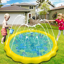 Load image into Gallery viewer, 68&quot;Sprinkler for Kids Outdoor Inflatable Sprinkler Water Sprinkler for Kids Dogs Extra Large Children&#39;s Sprinkler Pool Water Baby Wading Swimming Pool for 3+ Years Old Baby and Toddler Girls(yellow)
