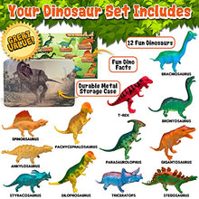 Load image into Gallery viewer, 3 Bees &amp; Me Dinosaur Toys for Boys and Girls with Storage Box - 12 Large 6 Inch Reallistic Toy Dinosaurs &amp; Case - Dino Gift for Kids Age 3-5 5-7 8-12
