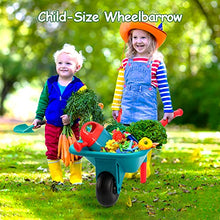 Load image into Gallery viewer, CUTE STONE Kids Gardening Tool Set, Garden Toys with Wheelbarrow, Watering Can, Shovel, Flower Garden Building Toy, Pretend Play Outdoor Indoor Toy, Activities STEM Toy Gifts for Boys &amp; Girls
