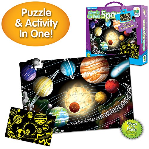 The Learning Journey Puzzle Doubles Glow in the Dark - Space - 100 Piece Glow in the Dark Preschool Puzzle (3 x 2 feet) - Educational Gifts for Boys & Girls Ages 3 and Up