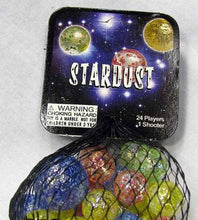 Load image into Gallery viewer, Stardust Game Net Set 25 Piece Glass Mega Marbles
