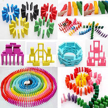 Load image into Gallery viewer, ULT-unite 120pcs Wooden Dominos Blocks Set, Kids Game Educational Play Toy, Domino Racing Toy Game
