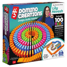 Load image into Gallery viewer, Spin Master Games H5 Domino Creations 100-Piece Neon Set by Lily Hevesh, for Families and Kids Ages 5 and up
