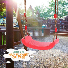 Load image into Gallery viewer, RedSwing Plastic Swing Seat with Rope, Kids Tree Swing Seat, Swing Set Accessories, Great for Outdoor Indoor, Tree, Swing Set, Playground, Red
