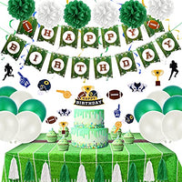 Football Birthday Party Decorations Supplies Soccer Party Supplies Include Football Birthday Banner Football Tablecloths Football Cupcake Toppers Football Hanging Swirls Balloons for Sports Birthday