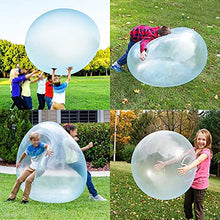 Load image into Gallery viewer, Bubble Ball Kids Toy 47&#39;&#39; Giant Inflatable Water Ball Soft Rubber Ball Oversize Beach Beach Jelly Balloon Balls for Kids Adults Outdoor Garden Party (Blue)
