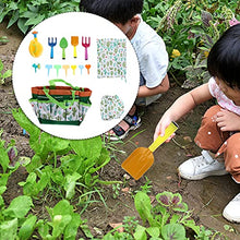 Load image into Gallery viewer, Happyyami Kids Gardening Tool Shovel Rake Fork Trowel Watering Can and Tote Bag Gardening Tools Set for Kids Outdoor Toys Gift
