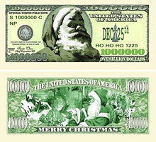 Load image into Gallery viewer, 50 Classic Santa Million Dollar Bills with Bonus Thanks a Million Gift Card Set

