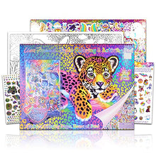 Load image into Gallery viewer, Lisa Frank Super Coloring and Activity Pad ~ Over 375 Colorful Stickers and Gems | 40+ Giant Coloring and Activity Pages and 20 Craft Projects (Lisa Frank Super Pack)
