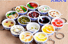 Load image into Gallery viewer, Lingduan Artificial Lifelike PVC Flower Bowl Noodles Cellphone Bag Strap Pendant Key Chain Boys Girls Toy Gift Simulation of Chinese Food (5)
