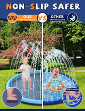 Load image into Gallery viewer, BOIROS Upgraded Splash Pad, 68&quot; Water Play Sprinkler for Kids, Large Inflatable Splash Mat Outdoor Water Toys for 3 4 5 6 7 8 Year Old Boys and Girls Toddlers Backyard Summer Toys, Dog Sprinkler Pool
