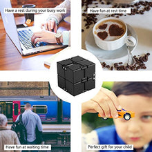 Load image into Gallery viewer, DUDDY-PRO Infinity Cube Desk Toy for Focus and Concentration  Premium Spinner Cube  ABS Lightweight Hand Toys for Adults and Kids  Vortex Office Accessory  Fun and Cool Infinity Cube (Gold)

