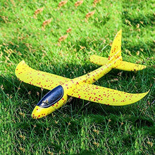 Load image into Gallery viewer, 19&quot; Airplane, Manual Throwing, Fun, challenging, Outdoor Sports Toy, Model Foam Airplane for Boys &amp; Girls (Yellow) 1PK
