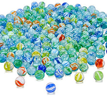 Load image into Gallery viewer, 1000 Pieces Cats Eyes Glass Marbles Color Mixing Glass Marbles 0.55 Inch Solid Glass Marbles Round DIY Colorful Marble for Kids Slingshot Home Decoration Chinese Checkers Game
