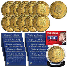 Load image into Gallery viewer, Donald Trump 2020 Keep America Great 24K Gold Clad Medallion Coin (Lot of 10)
