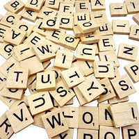 Sunnyglade 1000PCS Wood Letter Tiles/Wooden Scrabble Tiles A-Z Capital Letters for Crafts, Pendants, Spelling (1000PCS)