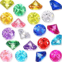 Load image into Gallery viewer, 16 Pieces Diving Gems Pool Toys Large Acrylic Gems Big Diamond Gems Pirate Treasure Chest Summer Underwater Swimming Toys for Birthday Swimming Pool Party Favors (Classic Style)
