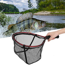 Load image into Gallery viewer, LZKW Handheld Fishing Landing Net, Trout Net Aluminium Alloy Fishing Mesh Trap Fishing Net, for Releasing Catching Keeping Lures(red)
