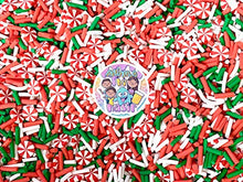 Load image into Gallery viewer, 50g Jingle Bell Christmas Polymer Clay Sprinkles Colorful Fake Candy Sweets Sugar Crystals Sprinkles Decoden Resin Cabochons Decorations for Fake Cake Dessert Simulation Food Fake Dessert Polymer Clay
