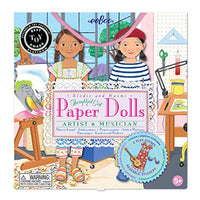 eeBoo Musician and Artist Paper Doll Set for Girls