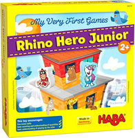 HABA My Very First Games Rhino Hero Junior - A Cooperative Stacking and Matching Game for 2 Years and Up