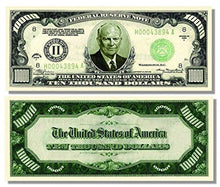Load image into Gallery viewer, 10 Eisenhower $10,000.00 Dollar Bills with Bonus Thanks a Million Gift Set
