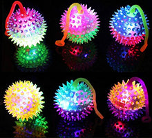 Load image into Gallery viewer, 3&quot; Light Up LED &#39;Dual Color Yoyo Spiked Ball&#39; (Colors May Vary) Set of 12
