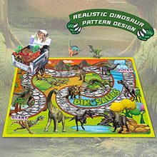 Load image into Gallery viewer, Kim Player 47pcs Dinosaur Toy Figure w/ Activity Play Mat &amp; Trees, Educational Realistic Dinosaur Playset to Create a Dino World Including T-Rex, Triceratops, Velociraptor, for Kids, Boys &amp; Girls
