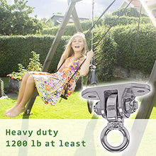 Load image into Gallery viewer, Dakzhou Stainless Steel 304 Heavy Duty Hanger 180360 Swing 1200 LB Mounting Auger Installation Guide Playground Porch Swing Sandbag Yoga Hammock Stand Wooden Indoor-Outdoor
