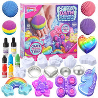 JOYIN Bath Bomb, Soap Making Kit for Kids, 2-in-1 Spa STEM Science Kits, DIY Make Your Own Bath Bombs & Soap, Spa Kit for Girls, Christmas Gifts for Toddler Girl, Birthday Present