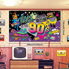 Load image into Gallery viewer, 80s 90s Party Decorations 80&#39;s 90&#39;s Party Bundle Includes Inflatable Radio Boombox and Mobile Phone, Back to 80s or 90s Backdrop, Tablecloth, 95 Pieces Balloons for Hip Hop Party (90s Style)
