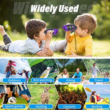 Load image into Gallery viewer, 3-8 Years Old Girl Easter Gifts, VNVDFLM Compact Binoculars for Kids Yard Toys, Best Gift for Girls Age 4-10 to Watching Birds, Telescope Gifts for 10 Years Old Boys to Wildlife (Purple)
