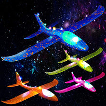 Load image into Gallery viewer, Lotiang 4 Pack Airplane Toys, 16 INCH Manual Foam Flying Glider Throwing Planes Model Air Plane Two Flight Modes Aircraft for Boys Girls (Multicolored)
