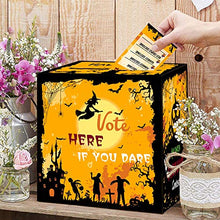 Load image into Gallery viewer, Halloween Party Costume Ballot Box with 64pcs Voting Cards Party Supplies (Assembly Needed)
