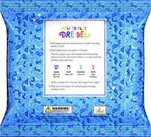 Load image into Gallery viewer, Hanukkah Dreidels Plastic Multicolored Metallic Dreidels with Foil Embossed Hebrew Letters &amp; English Transliteration (10-Pack)
