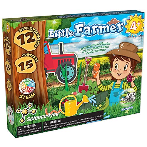 Science4you - Little Farmer Science Kit -- 12 Eco-Experiments About Planting and Crops -- Fun, Education Activity for Kids Ages 4+